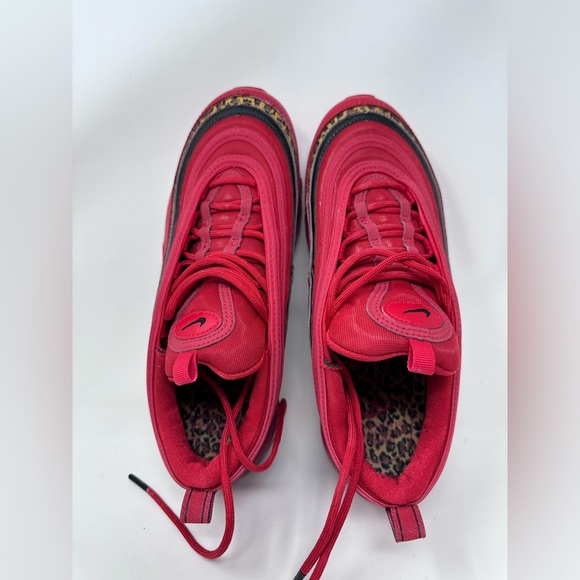 Nike Air Max 97 Red Leopard Womens Size 7.5 Athletic Shoes Sneakers - Picture 7 of 13